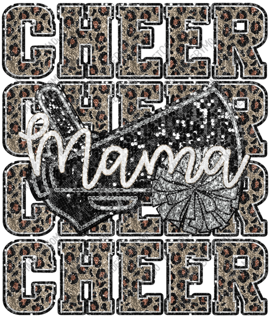 Cheer Mama Glitter Sequins - Cheat Clear Waterslide™ or White Cast Sticker