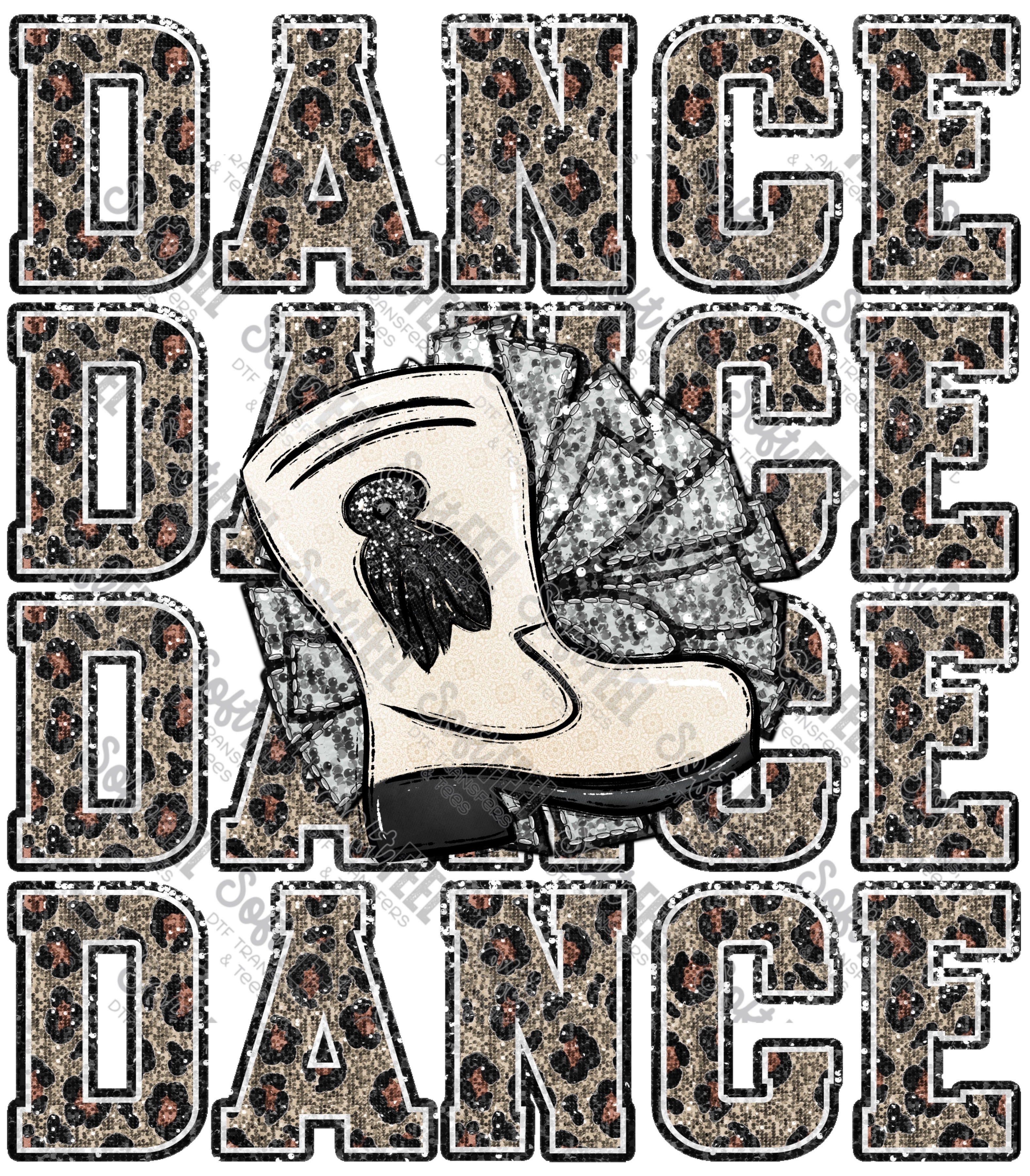 Leopard Dance - Women&#39;s / Sports - Direct To Film Transfer / DTF - Heat Press Clothing Transfer