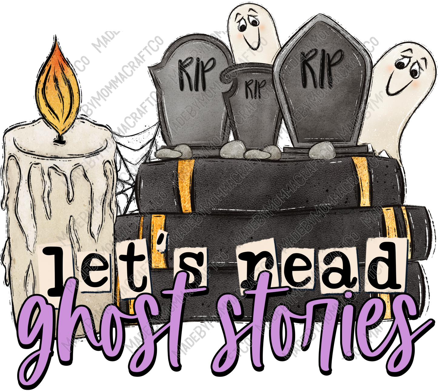 Let's Read Ghost Stories - Halloween - Cheat Clear Waterslide™ or White Cast Sticker