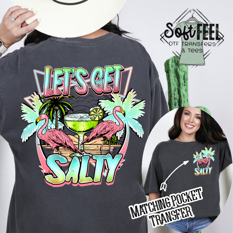 Let's Get Salty - Summer / Women's - Direct To Film Transfer / DTF - Heat Press Clothing Transfer