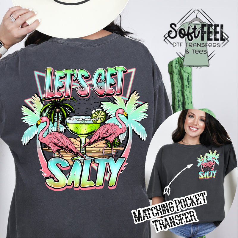 Let&#39;s Get Salty - Summer / Women&#39;s - Direct To Film Transfer / DTF - Heat Press Clothing Transfer
