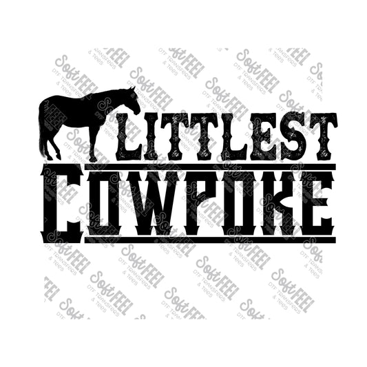 Littlest Cowpoke - Country Western / Youth - Direct To Film Transfer / DTF - Heat Press Clothing Transfer
