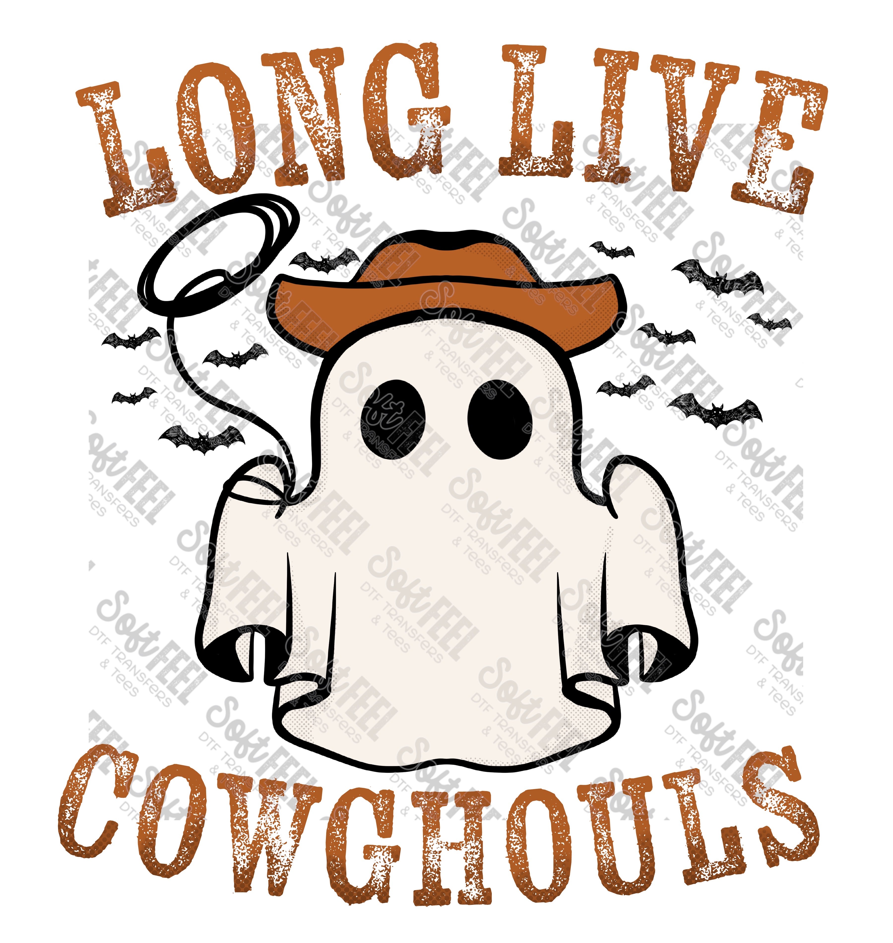 Long Live Cowghouls 2 - Country Western / Women&#39;s - Direct To Film Transfer / DTF - Heat Press Clothing Transfer