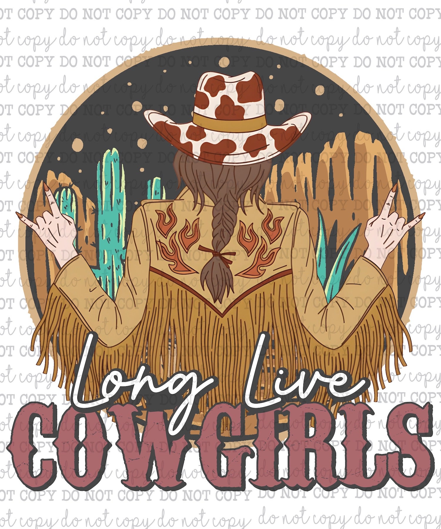 Long Live Cowgirls - Country Western - Cheat Clear Waterslide™ or White Cast Sticker