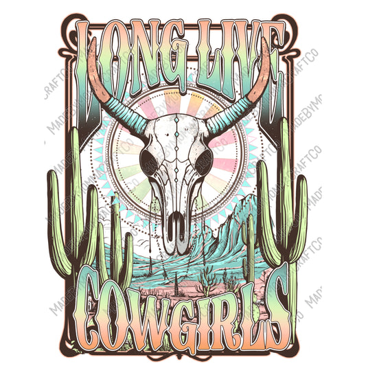 Long Live Cowgirls Cactus Desert - Country Western - Cheat Clear Waterslide™ or Cheat Clear Sticker Decal