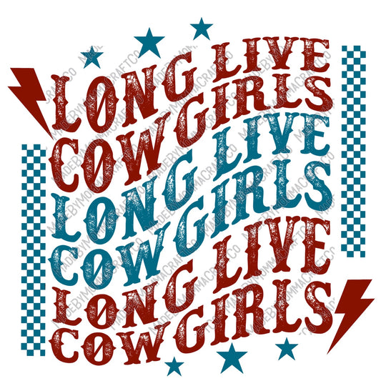 Long Live Cowgirls - Country Western - Cheat Clear Waterslide™ or White Cast Sticker