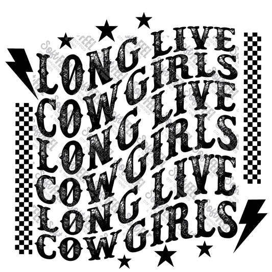 Longlive Cowgirls 3 - Women's / Country Western - Direct To Film Transfer / DTF - Heat Press Clothing Transfer