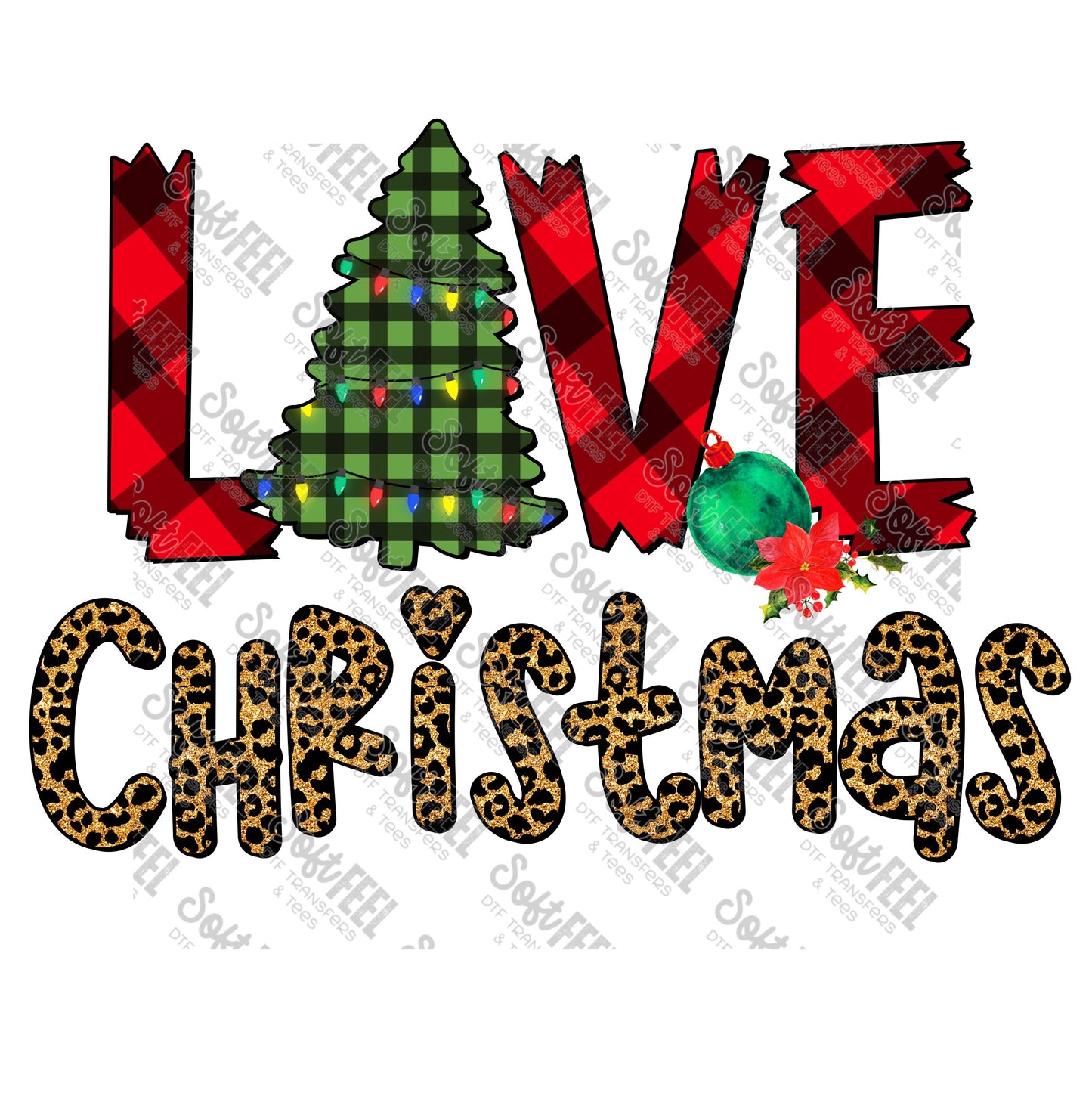 Love Christmas - Christmas - Direct To Film Transfer / DTF - Heat Press Clothing Transfer