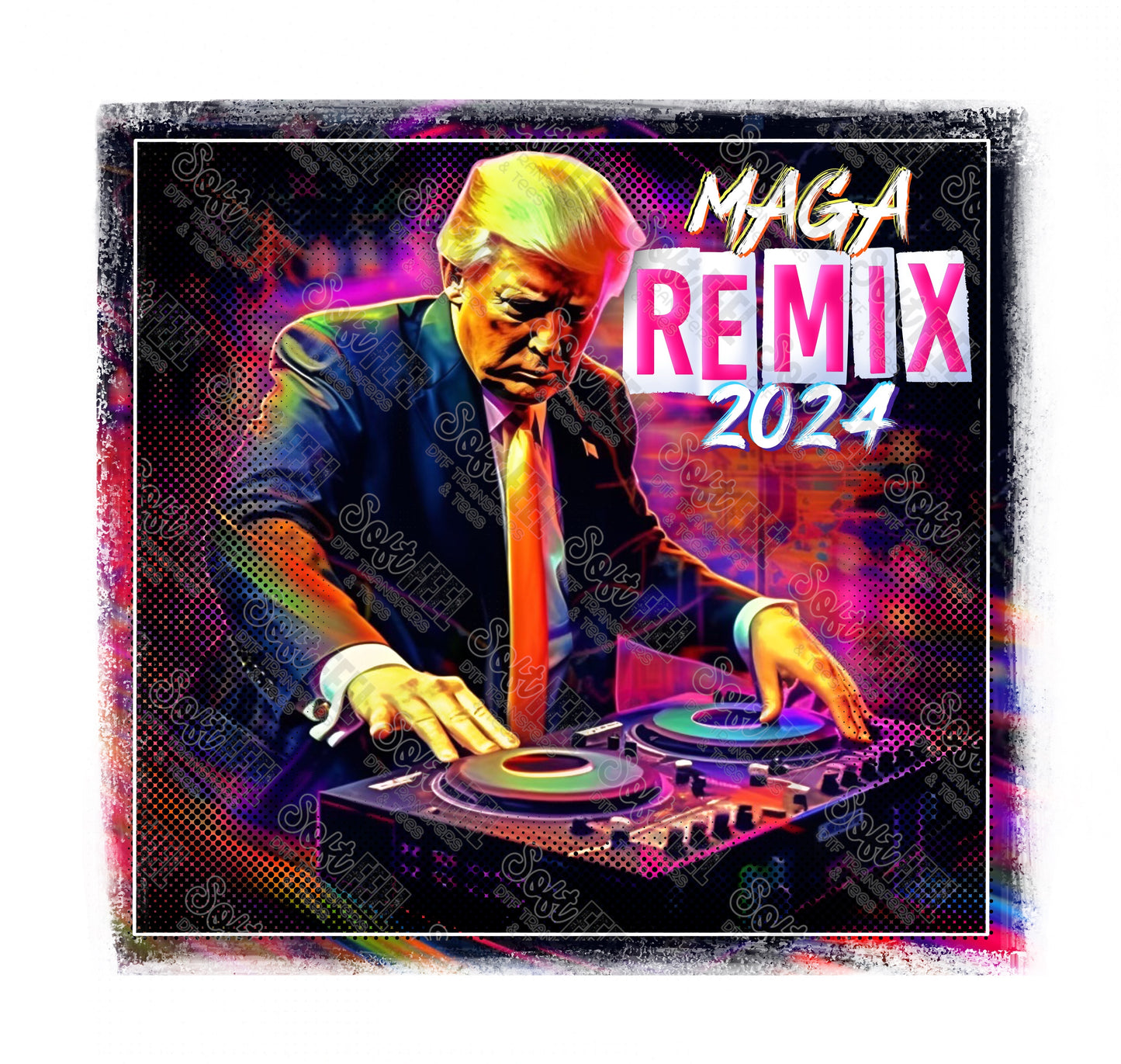 Remix 2024 Trump - Patriotic - Direct To Film Transfer / DTF - Heat Press Clothing Transfer