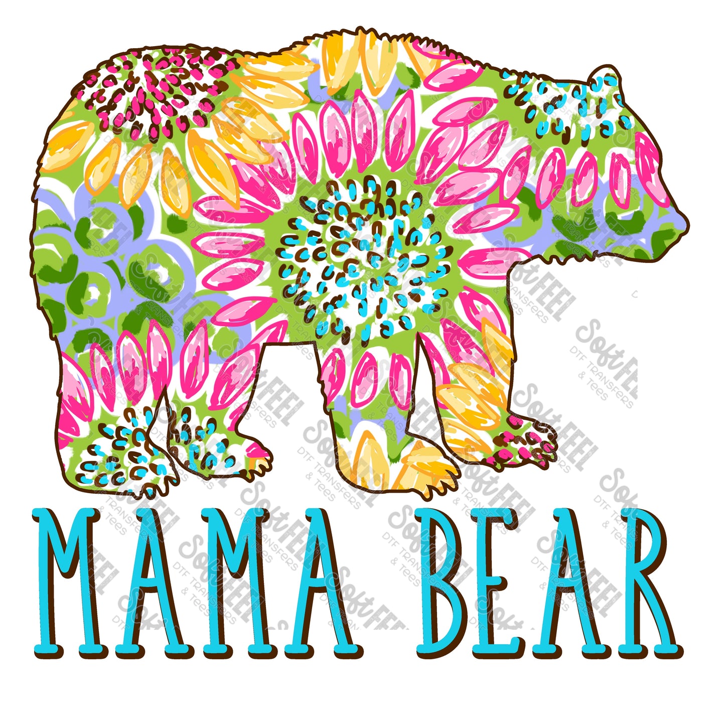 Mama Bear - Women's - Direct To Film Transfer / DTF - Heat Press Clothing Transfer