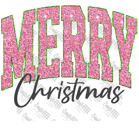 MERRY CHRISTMAS - Christmas - Direct To Film Transfer / DTF - Heat Press Clothing Transfer