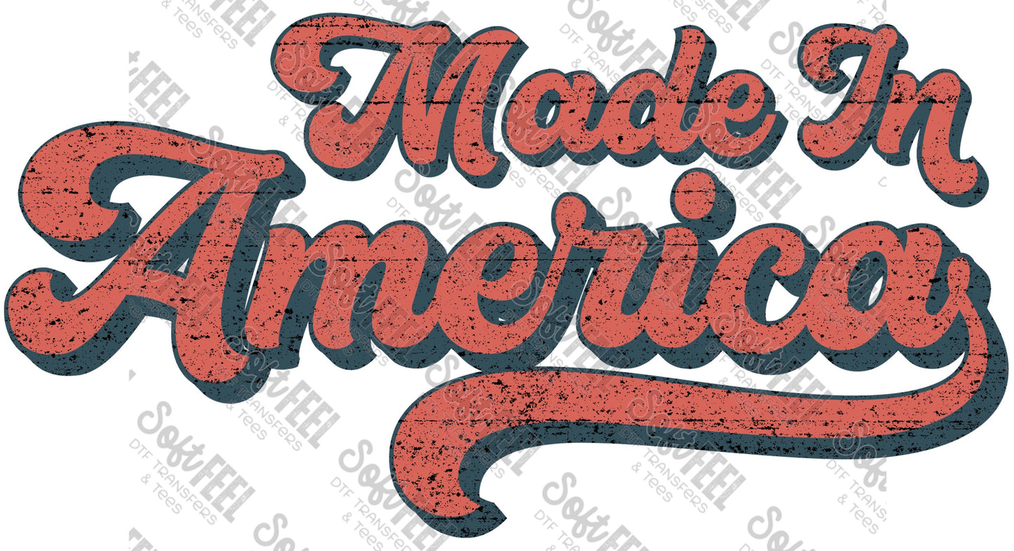 Made In America - Youth / Retro - Direct To Film Transfer / DTF - Heat Press Clothing Transfer