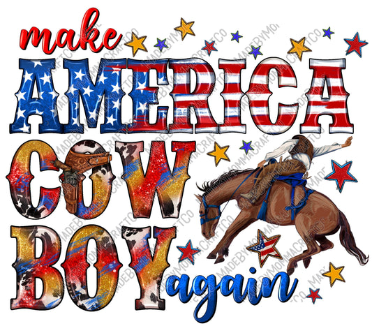 Make America Cowboy Again - Country / Political - Cheat Clear Waterslide™ or Cheat Clear Sticker Decal