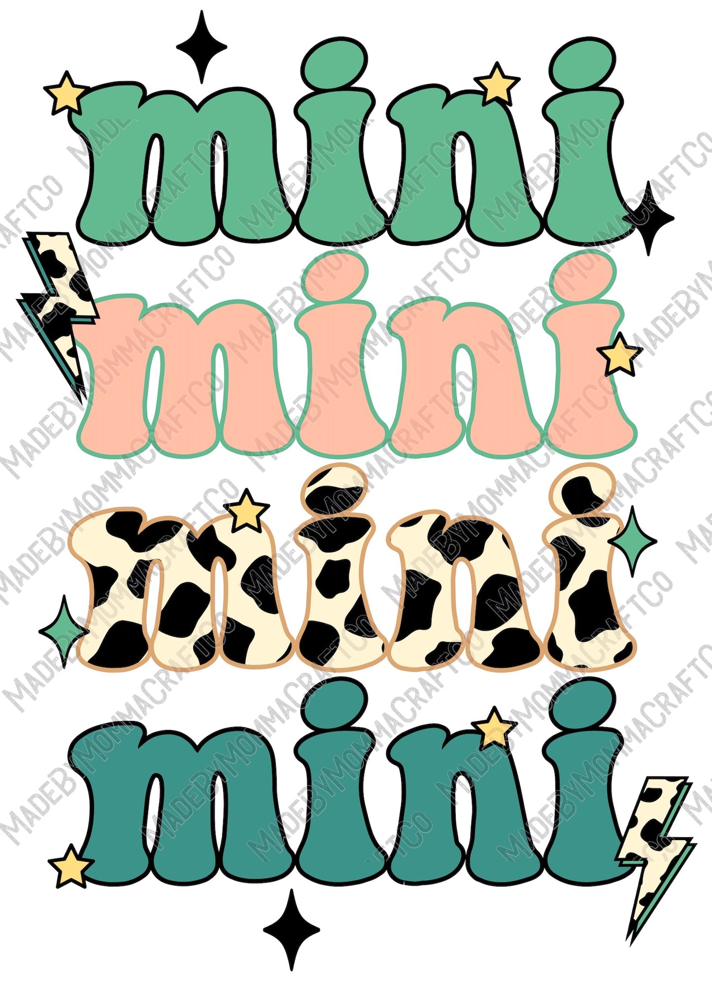 Cow Mama Mini Set - Cheat Clear Waterslide™ or White Cast Sticker