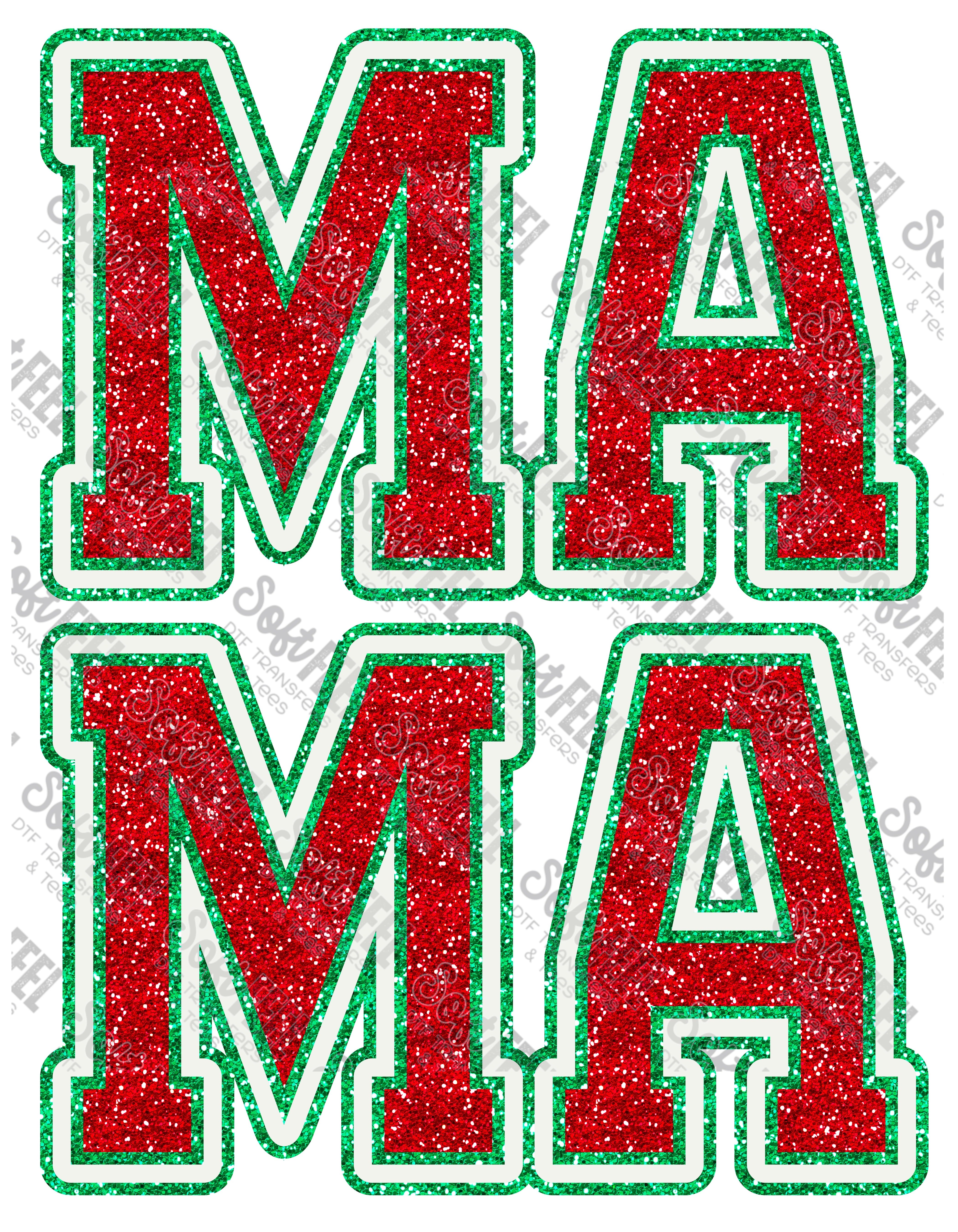Mama Red Green - Women&#39;s - Direct To Film Transfer / DTF - Heat Press Clothing Transfer