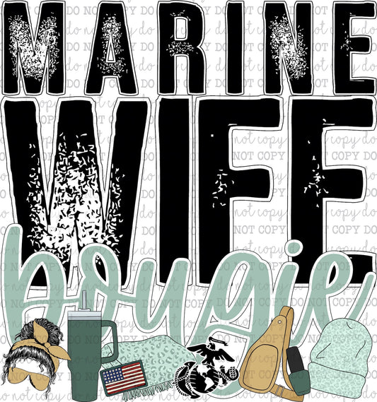 Marine Wife Bougie - Occupations / Women / Military - Cheat Clear Waterslide™ or Cheat Clear Sticker Decal