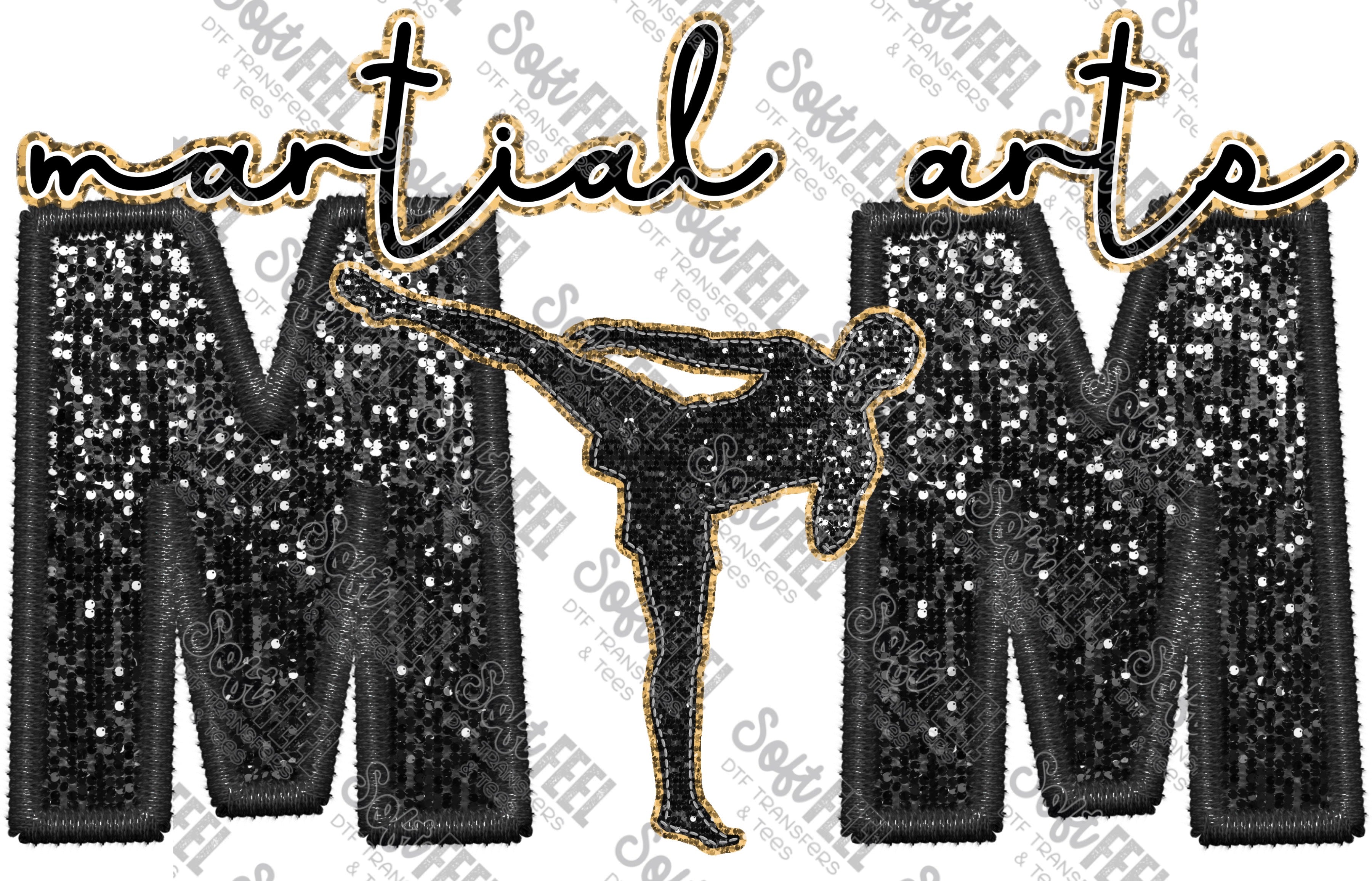 Martial Arts Mom - Women&#39;s / Sports - Direct To Film Transfer / DTF - Heat Press Clothing Transfer