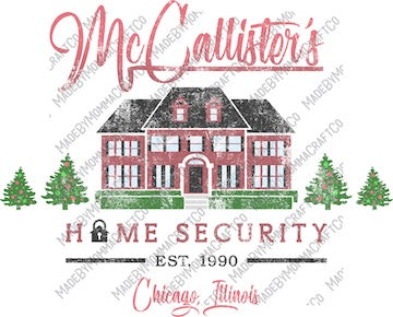 Home Security Christmas Movie - Christmas - Cheat Clear Waterslide™ or White Cast Sticker