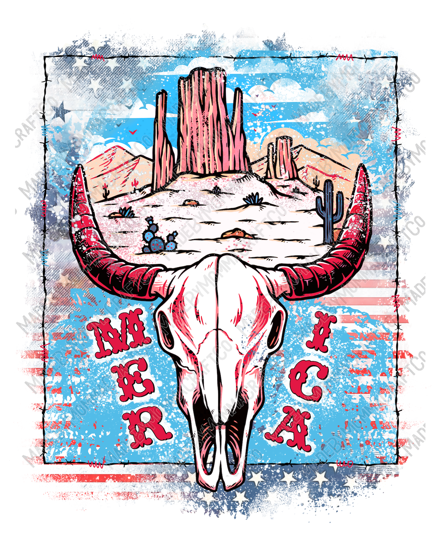 Merica - Country Western - Cheat Clear Waterslide™ or White Cast Sticker