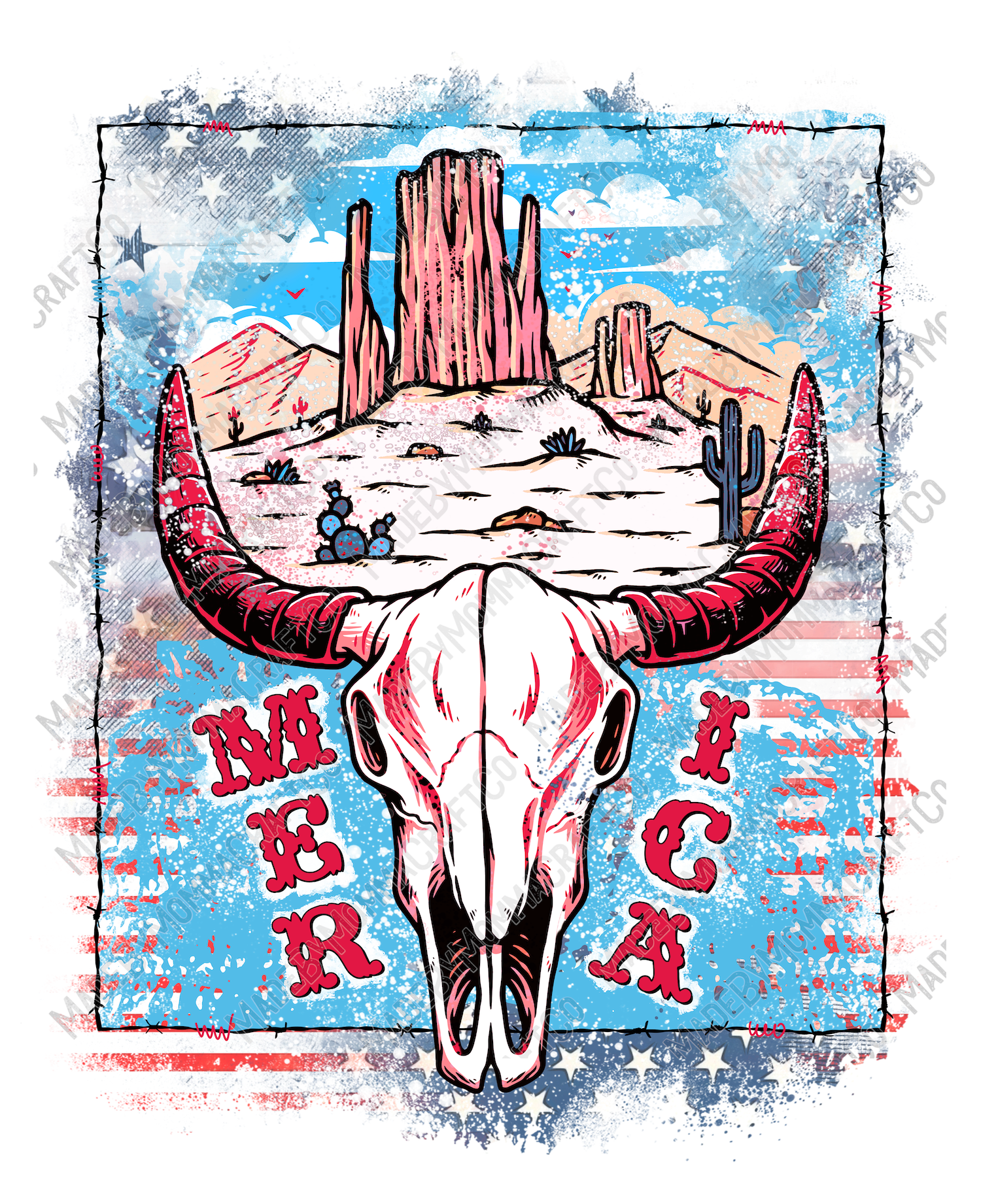 Merica - Country Western - Cheat Clear Waterslide™ or White Cast Sticker