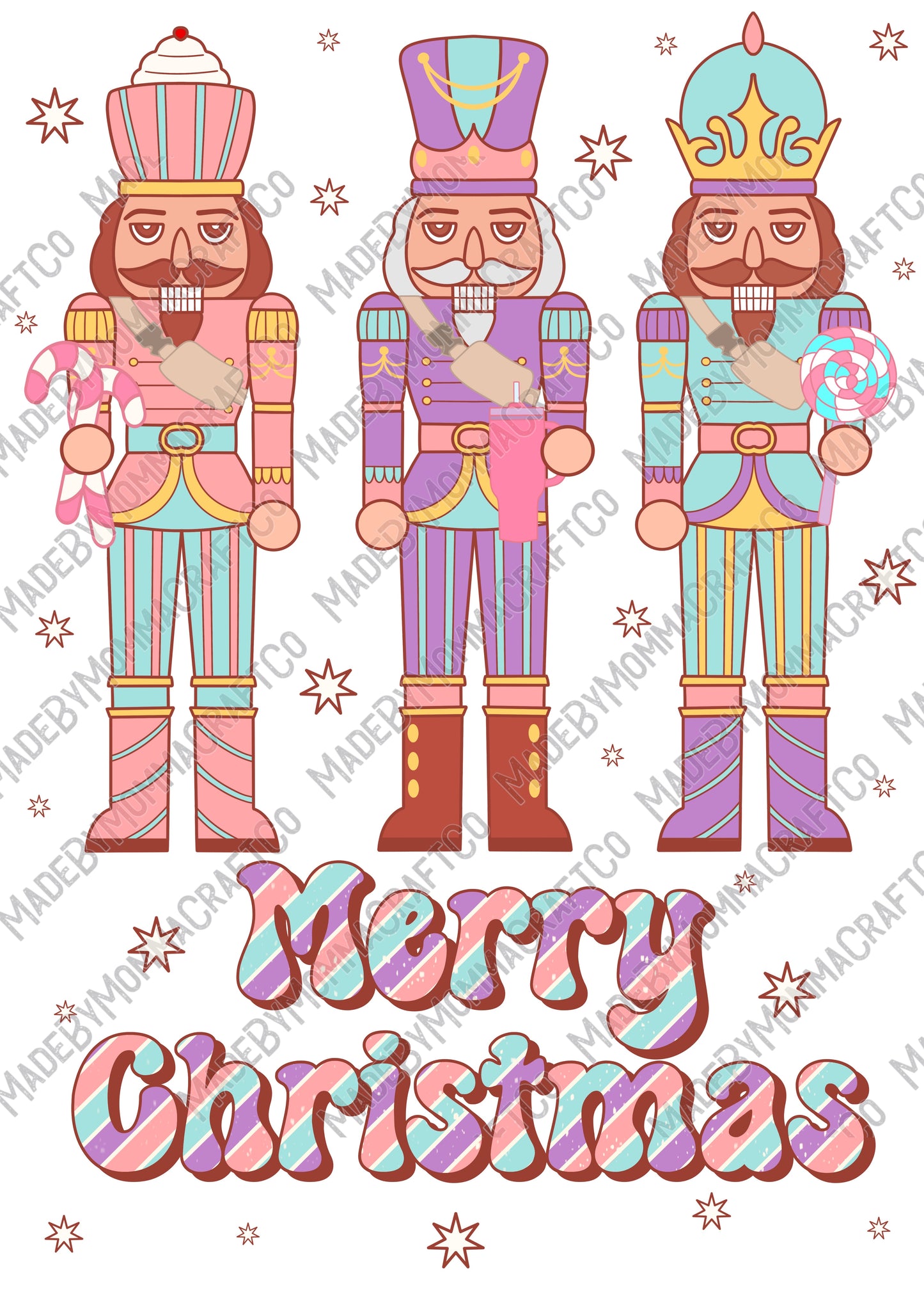 Merry Christmas Nutcracker - Christmas - Cheat Clear Waterslide™ or White Cast Sticker