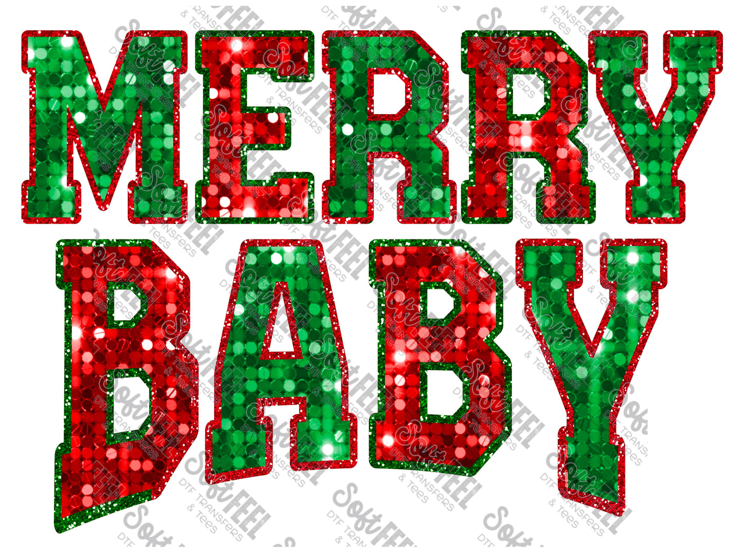 Merry Baby - Christmas - Direct To Film Transfer / DTF - Heat Press Clothing Transfer