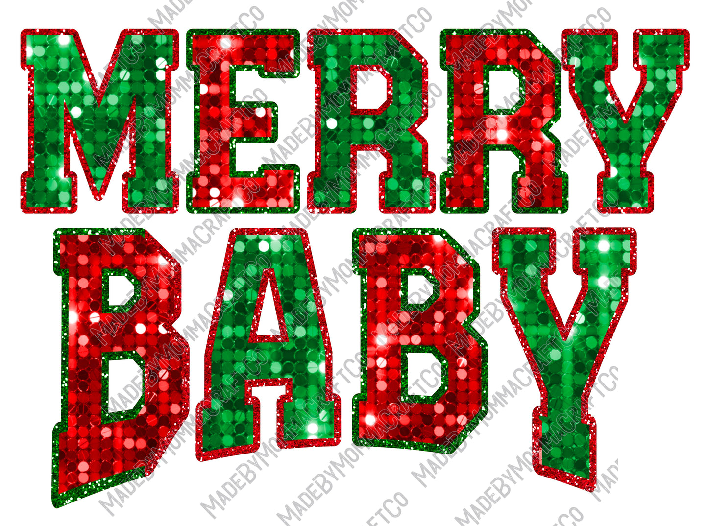 Merry Baby - Christmas - Cheat Clear Waterslide™ or White Cast Sticker