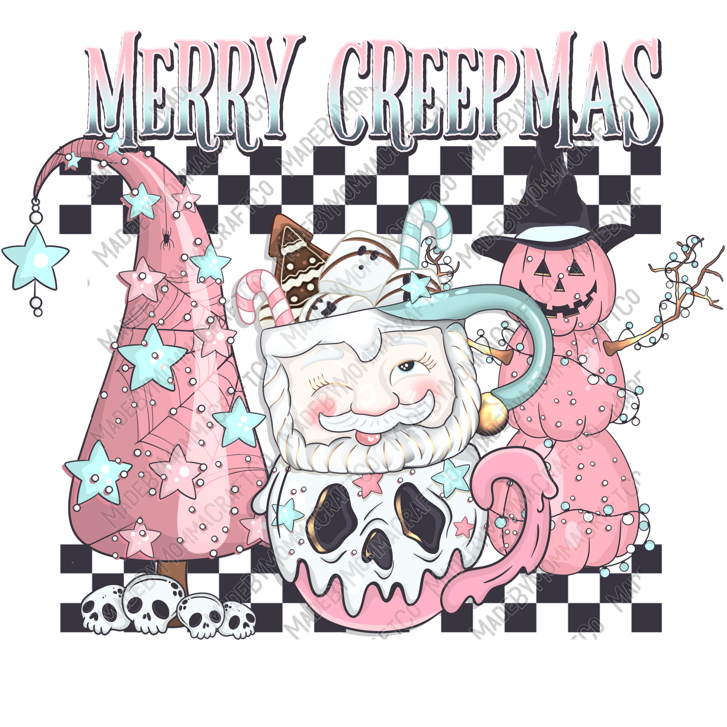 Merry Creepmas - Christmas - Cheat Clear Waterslide™ or White Cast Sticker