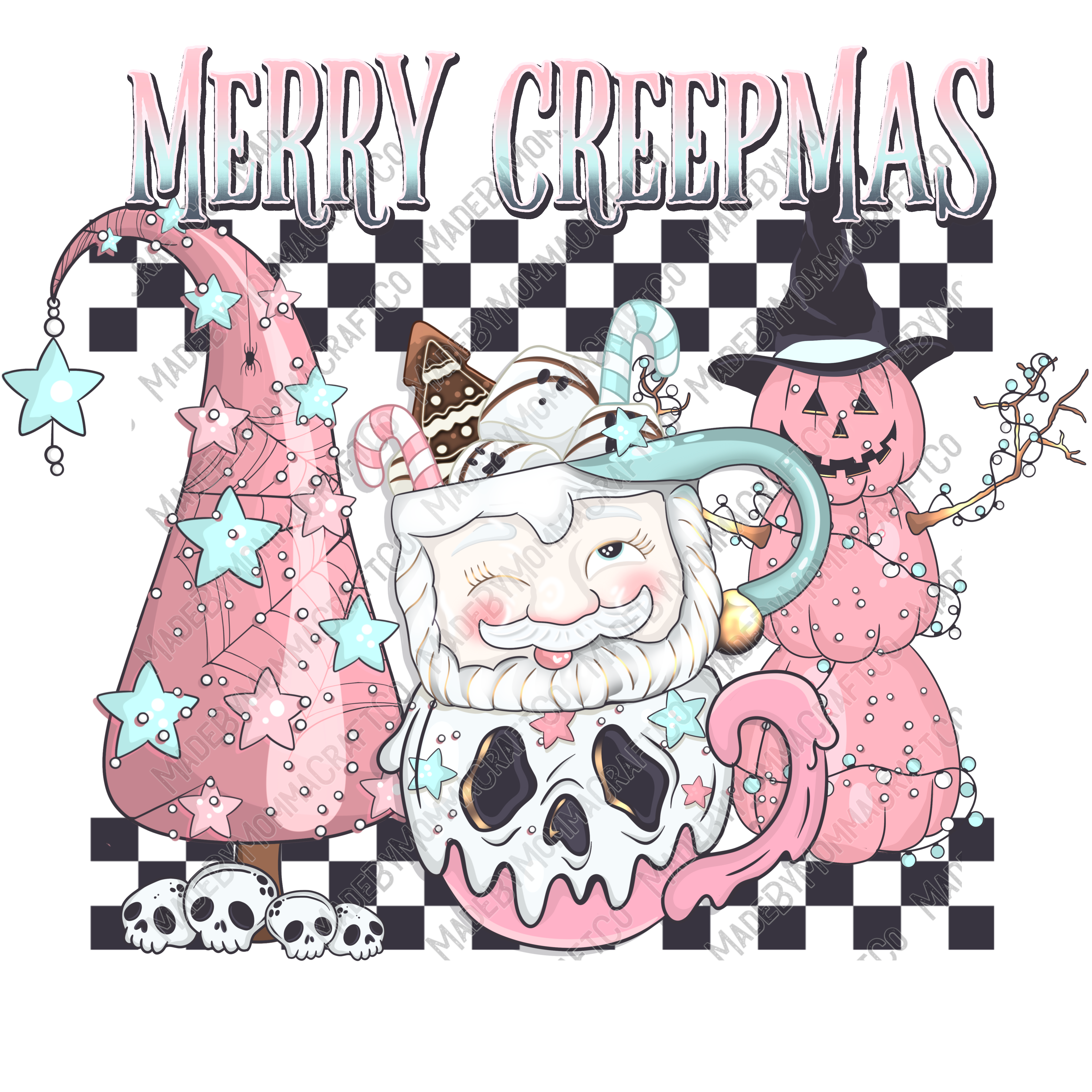 Merry Creepmas - Christmas - Cheat Clear Waterslide™ or White Cast Sticker