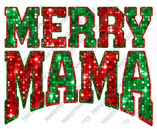 Merry Mama - Christmas - Cheat Clear Waterslide™ or White Cast Sticker