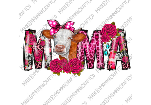 Mama Pink Floral - Western - Cheat Clear Waterslide™ or White Cast Sticker