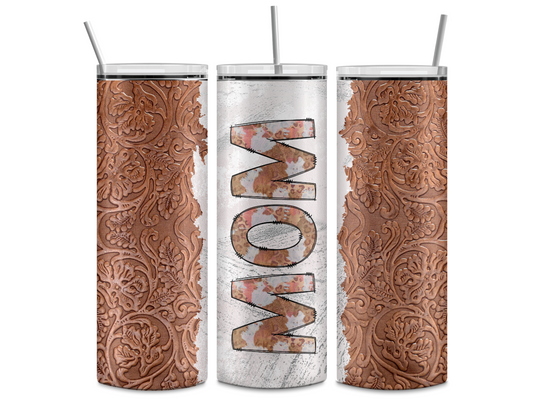 Leather MOM - Western Mothers Day - Sublimation or Waterslide Wrap - 20oz and 30oz