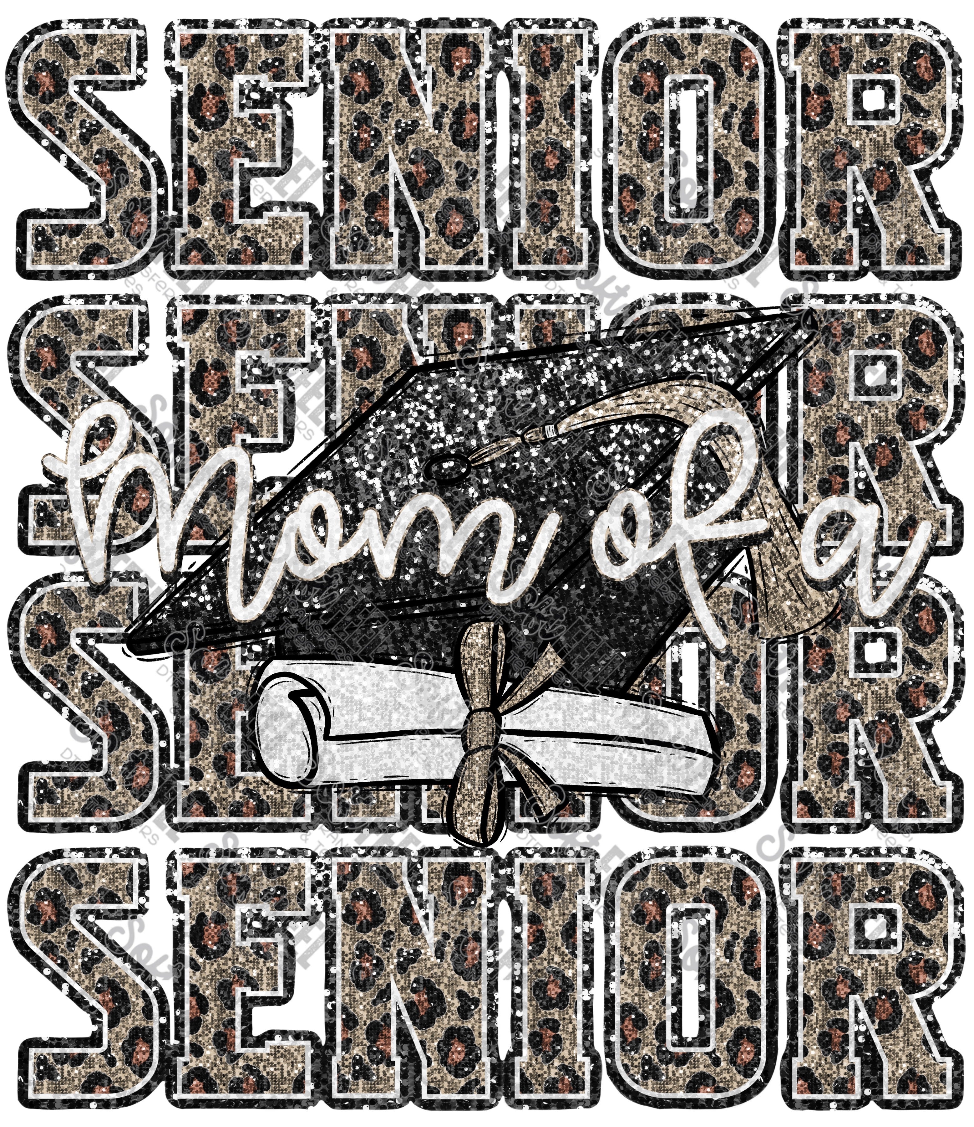 Mom Of A Senior - Women&#39;s / School and Teacher - Direct To Film Transfer / DTF - Heat Press Clothing Transfer