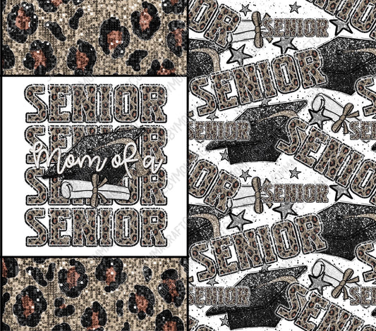 Mom Of A Senior Tumbler - Sublimation or Waterslide Wrap - 20oz and 30oz