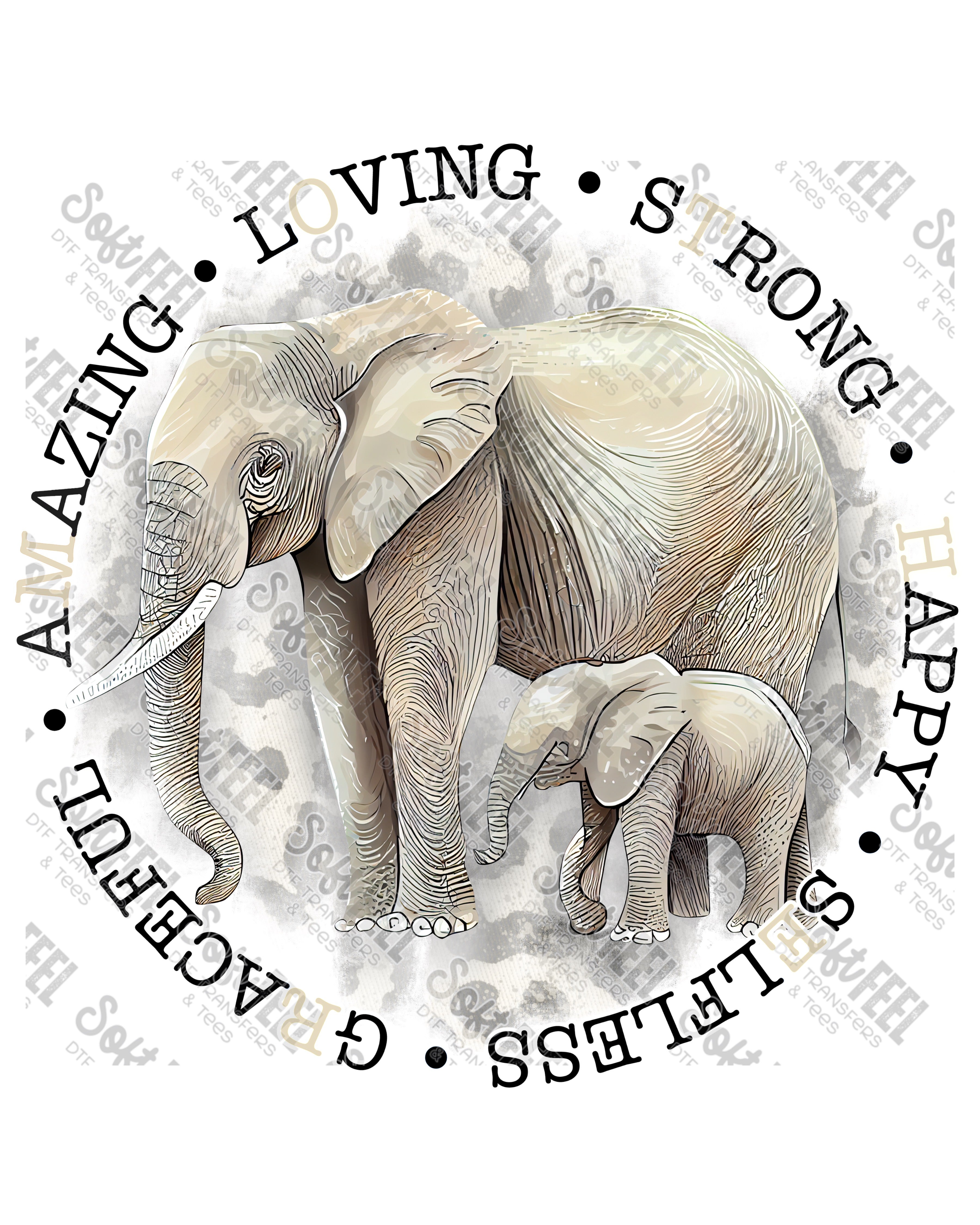 Mother Elephant - Women&#39;s - Direct To Film Transfer / DTF - Heat Press Clothing Transfer