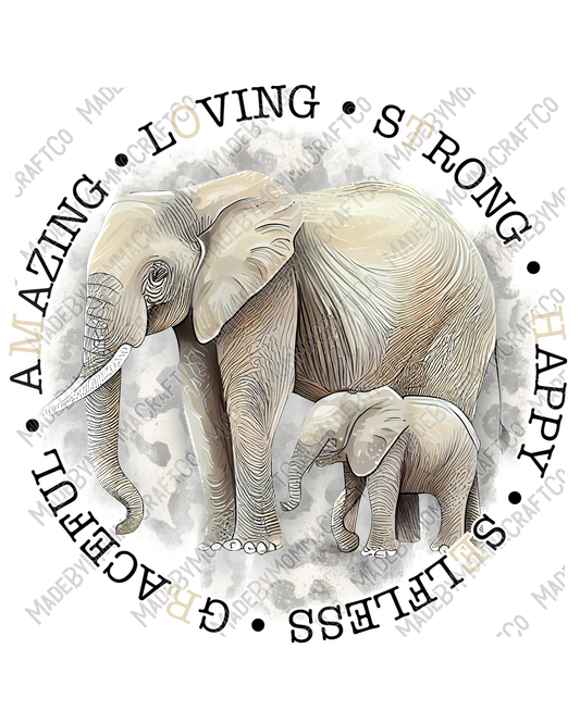 Mother Elephant - Animals - Cheat Clear Waterslide™ or Cheat Clear Sticker Decal