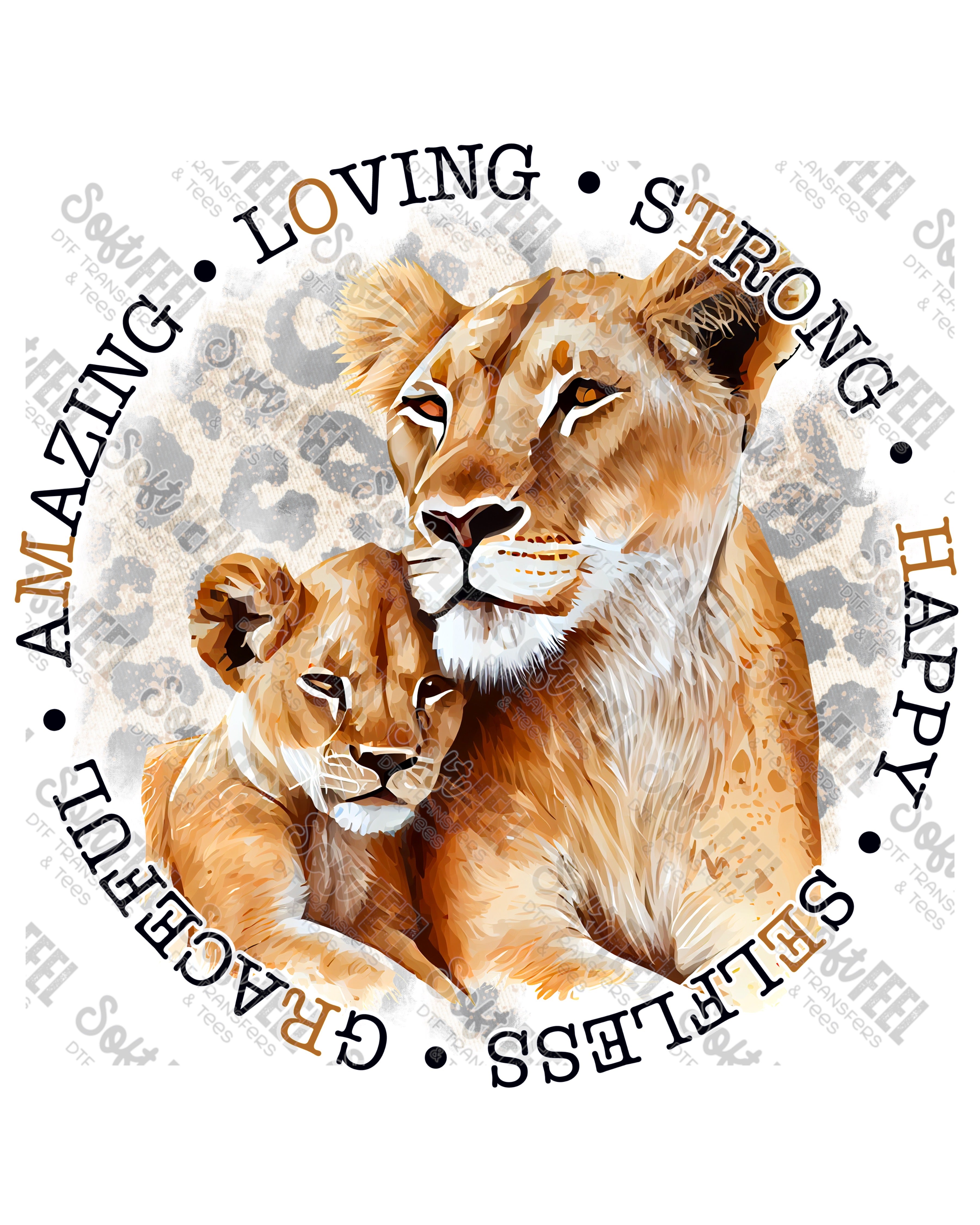 Mother Lion - Women&#39;s - Direct To Film Transfer / DTF - Heat Press Clothing Transfer