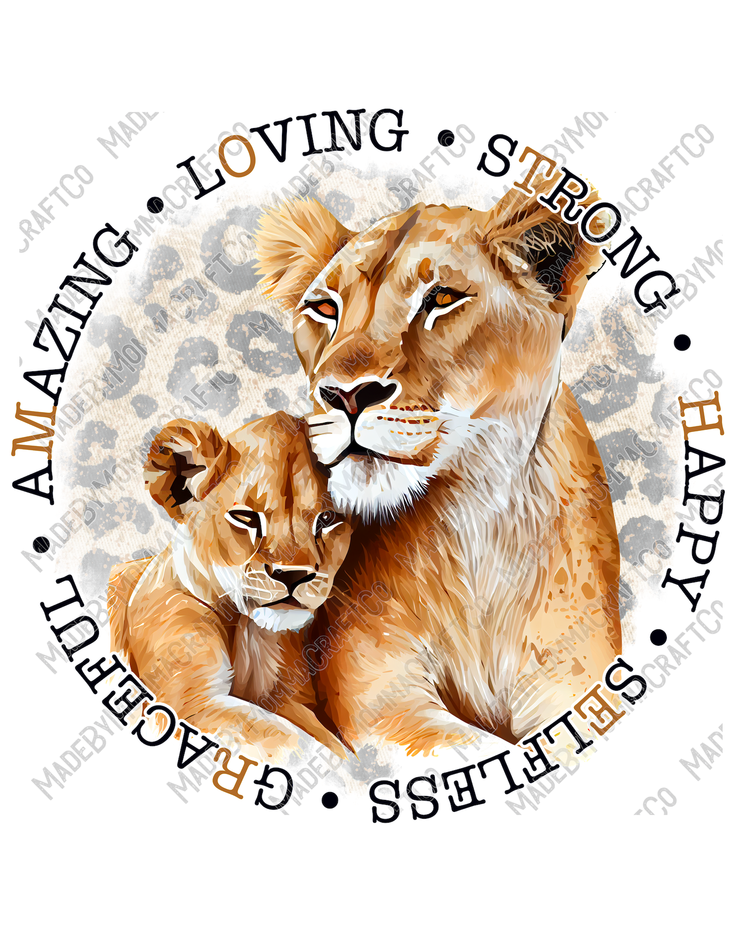 Mother Lion - Animals - Cheat Clear Waterslide™ or White Cast Sticker