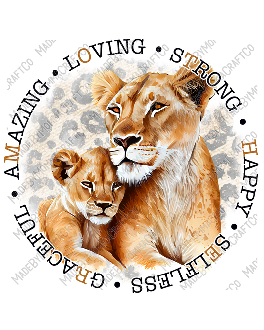 Mother Lion - Animals - Cheat Clear Waterslide™ or White Cast Sticker