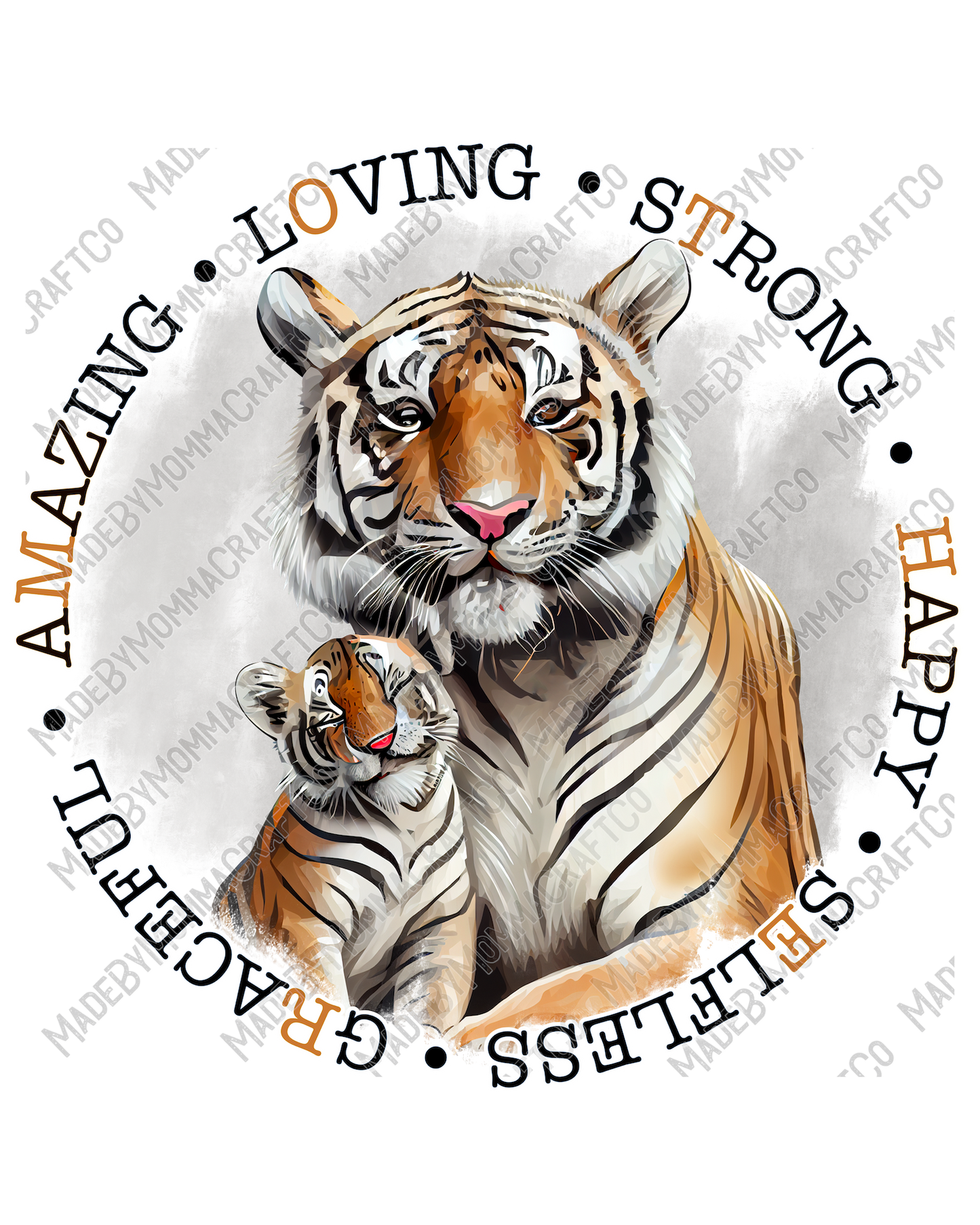 Mother Tiger - Animals - Cheat Clear Waterslide™ or White Cast Sticker