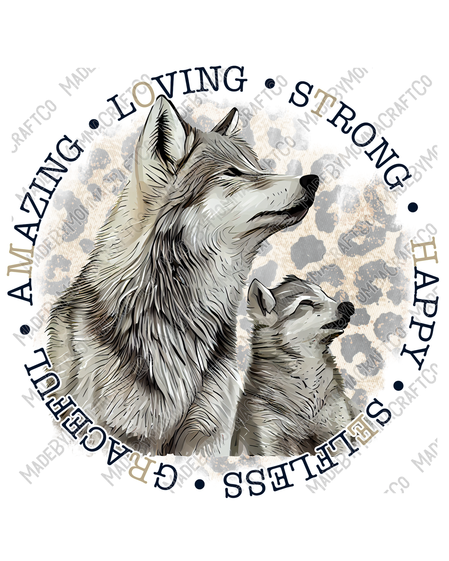 Mother Wolf - Animals - Cheat Clear Waterslide™ or White Cast Sticker