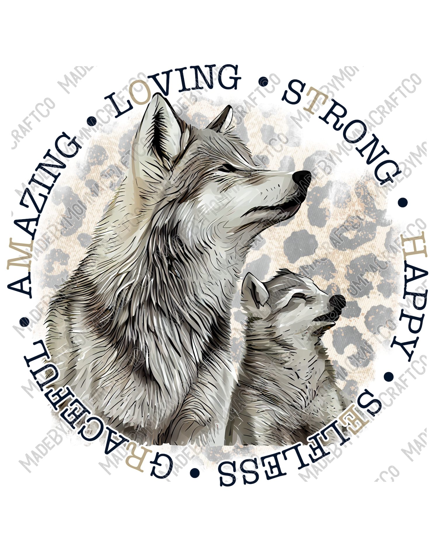 Mother Wolf - Animals - Cheat Clear Waterslide™ or White Cast Sticker