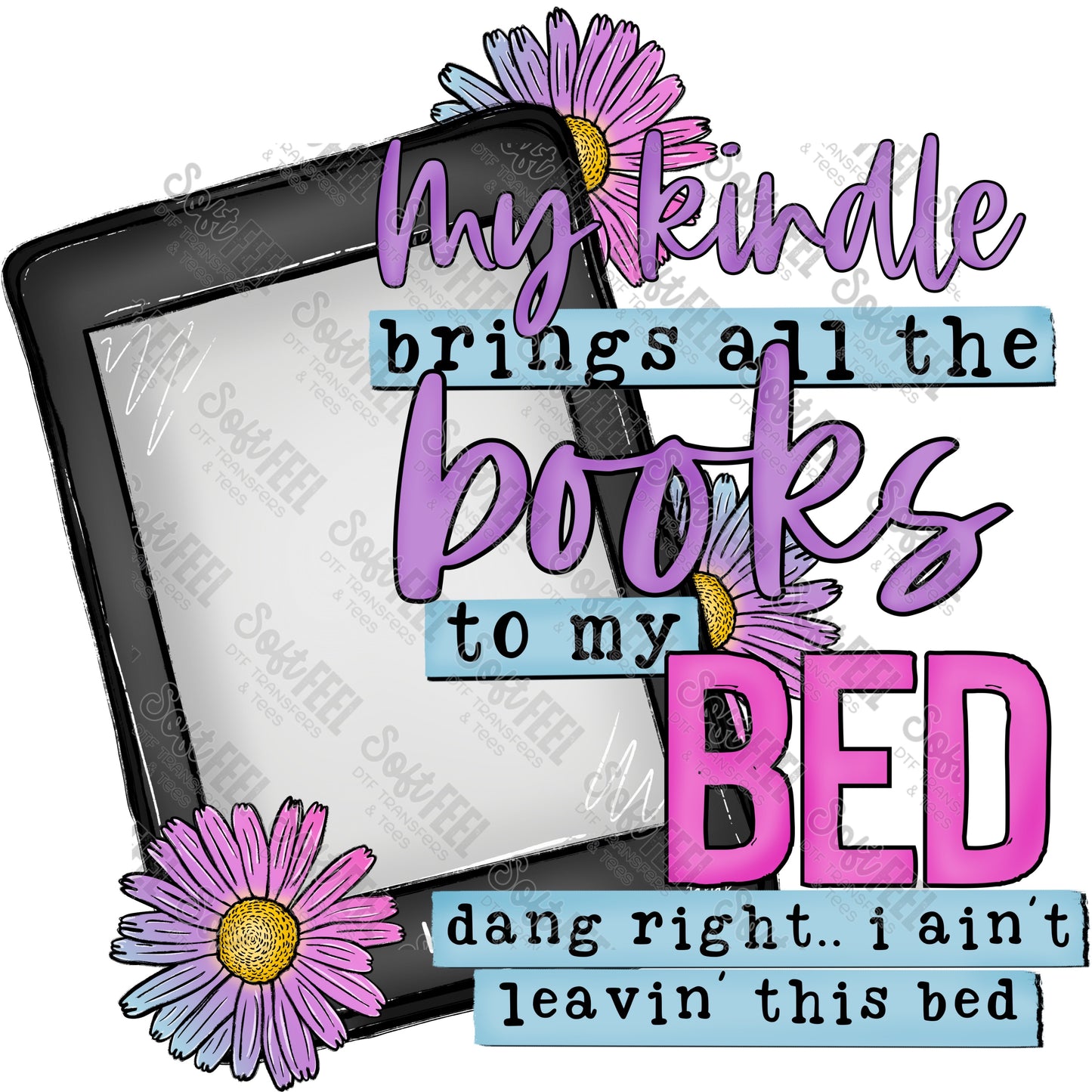 Brings All The Books To My Bed - Books - Direct To Film Transfer / DTF - Heat Press Clothing Transfer