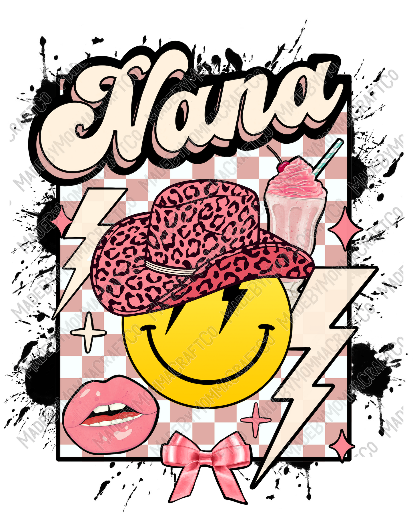 Nana Smiley 2 - Cheat Clear Waterslide™ or White Cast Sticker