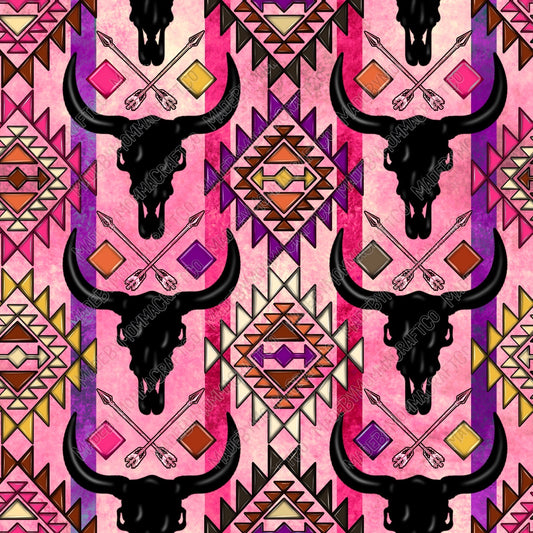 Native American Aztec Pink Pattern - Vinyl Or Waterslide Seamless Wrap