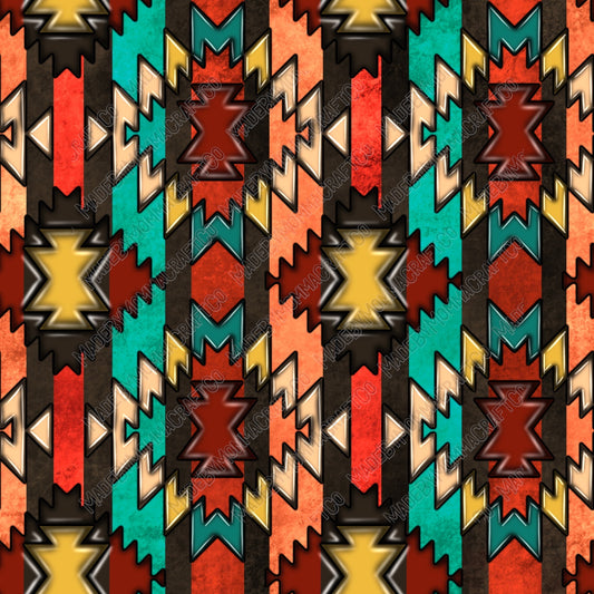 Native American Aztec 8 - Vinyl Or Waterslide Seamless Wrap