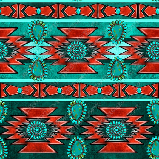 Native American Aztec 7 - Vinyl Or Waterslide Seamless Wrap