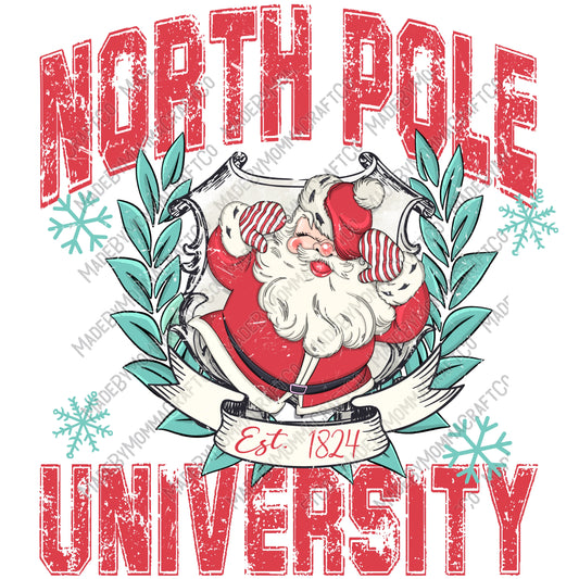 North Pole University - Christmas - Cheat Clear Waterslide™ or White Cast Sticker