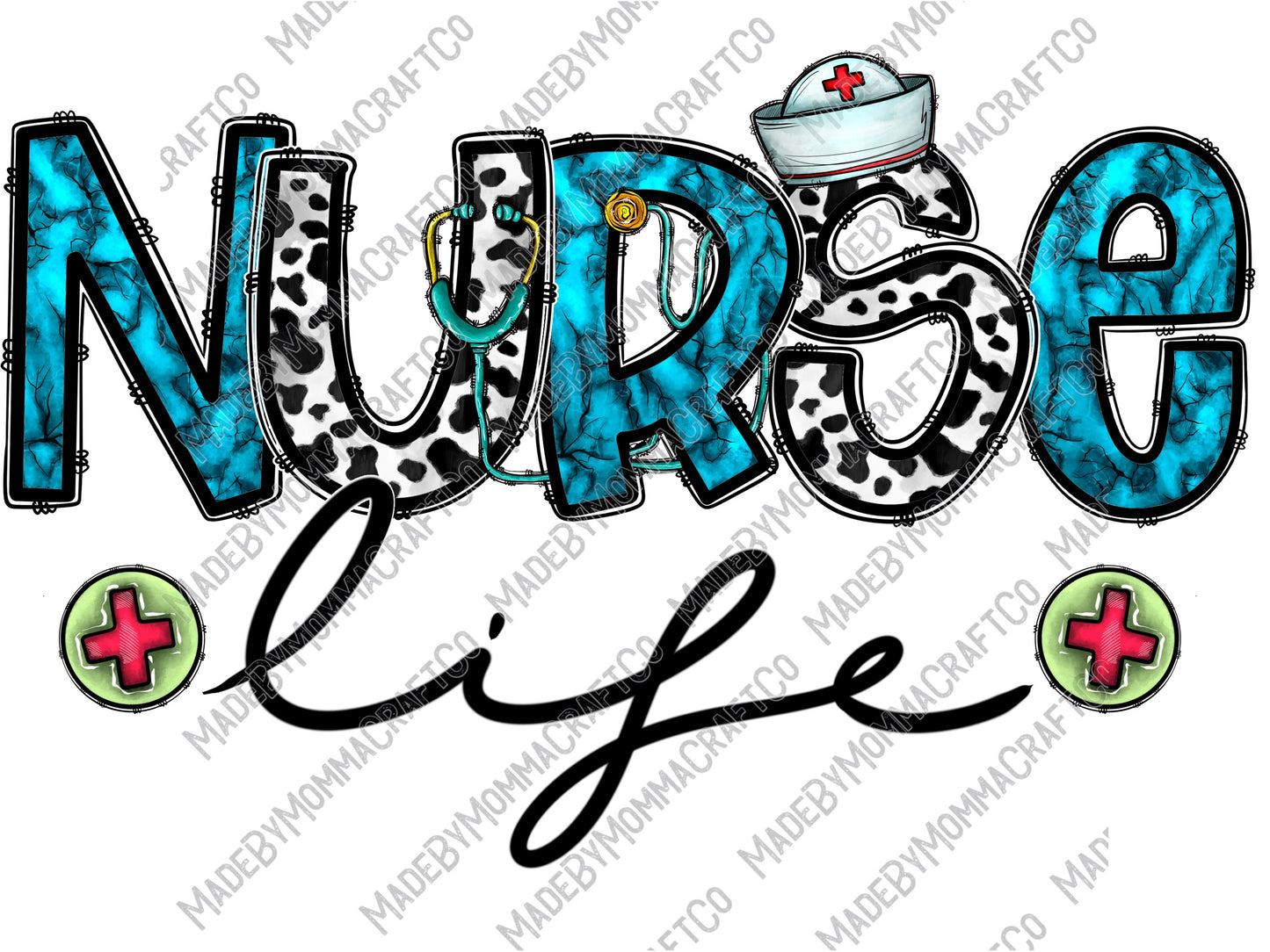 Nurse Life - Occupations - Cheat Clear Waterslide™ or White Cast Sticker