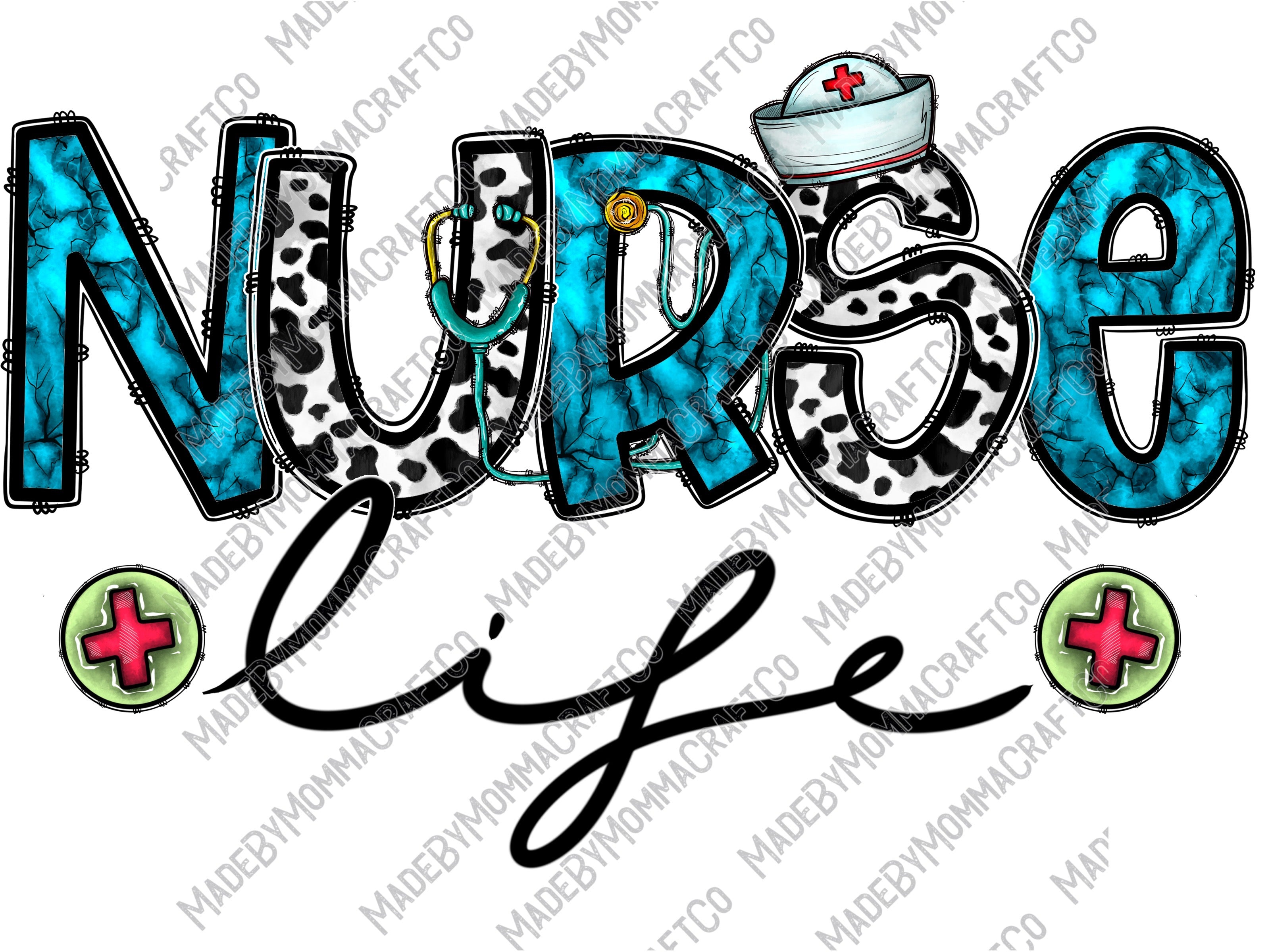 Nurse Life - Occupations - Cheat Clear Waterslide™ or White Cast Sticker